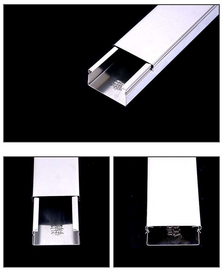 现货供应不锈钢方线槽墙面金属明装方形线槽地面网络走线装饰线槽