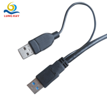 USB延长线3.0 双AM对AF USB3.0Y型数据线 极速数据厂家直供