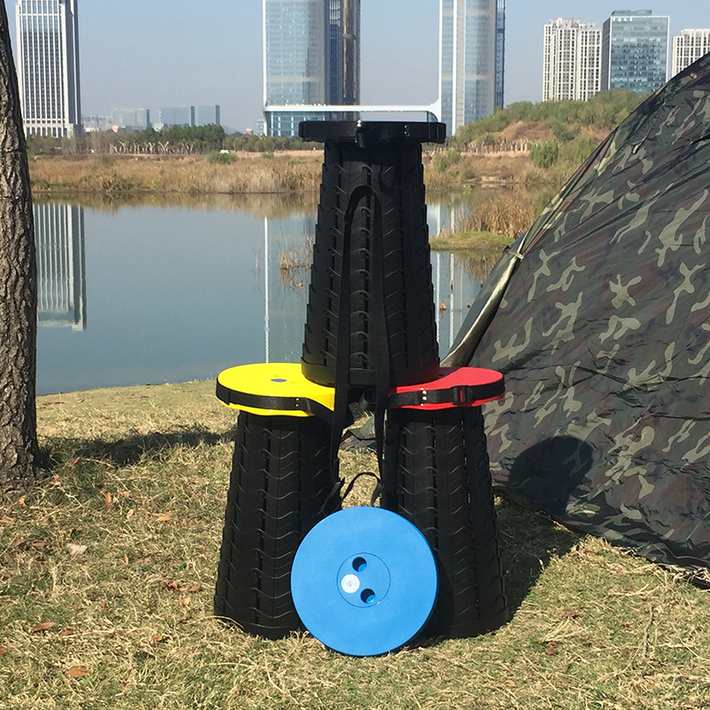 第二代伸缩凳户外旅行野营便携式可折叠钓鱼凳可调节高度换鞋牛凳