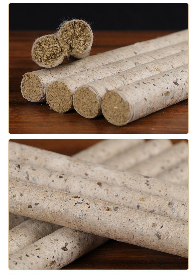 石磨艾条盒装陈年艾绒石磨艾条细艾绒厂家加工定制温灸条艾灸条10盒起