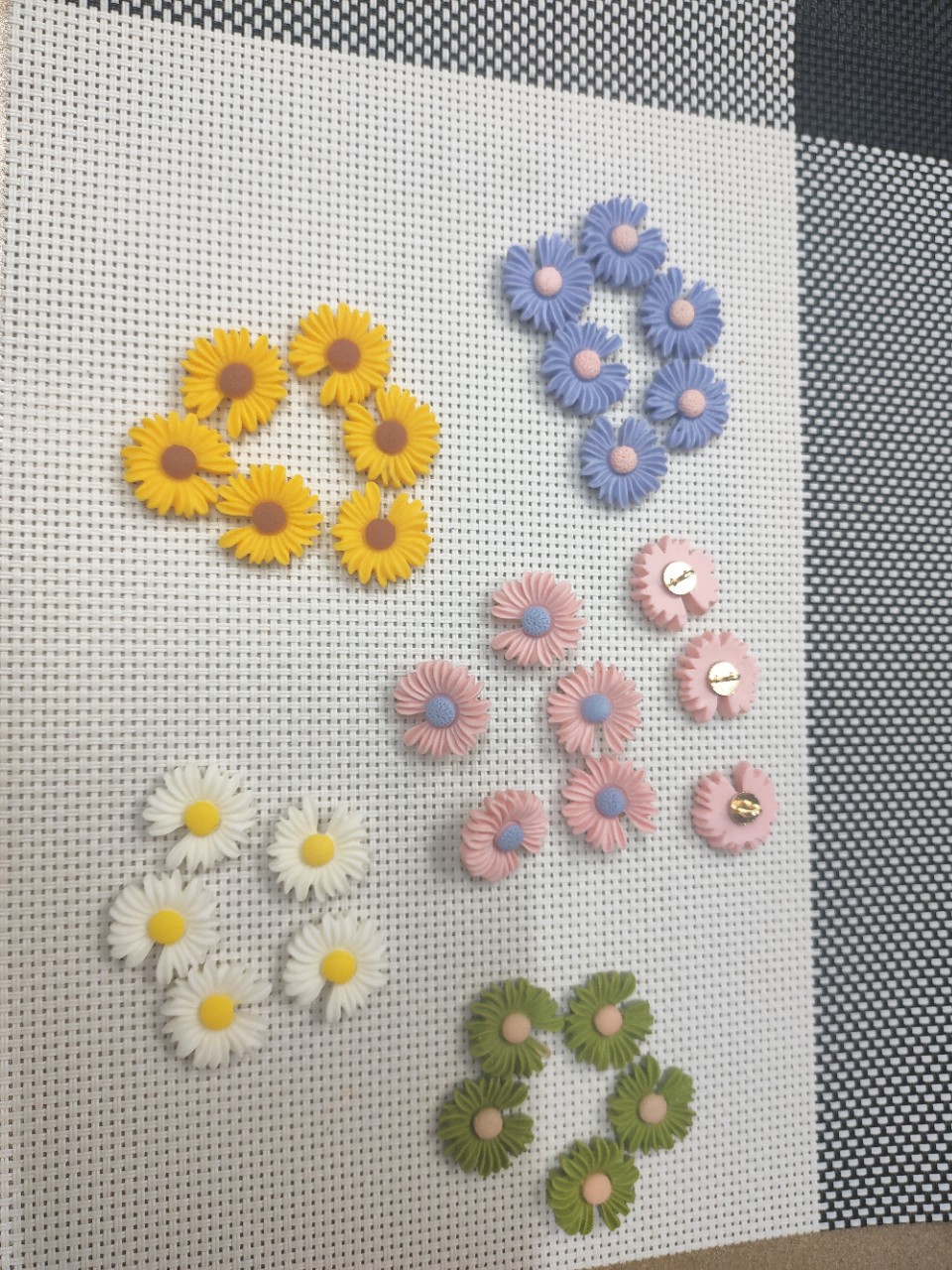 手工diy小花雏菊花朵女衬衫纽扣扣子宝宝儿童开织衫装饰小钮扣