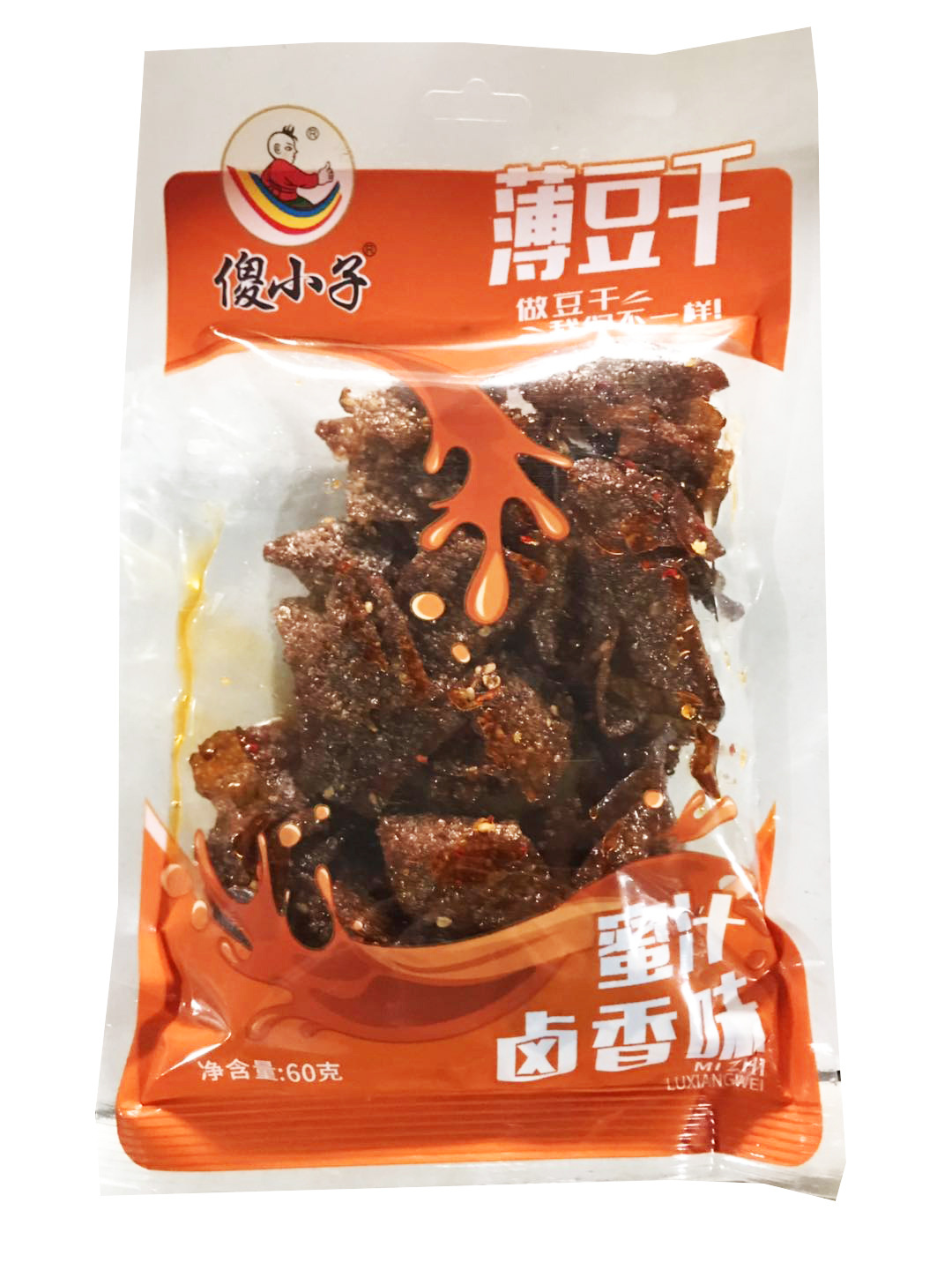 混批包邮 傻小子精品香干薄豆干豆卷大辣片60g 湖南辣条熟食批发