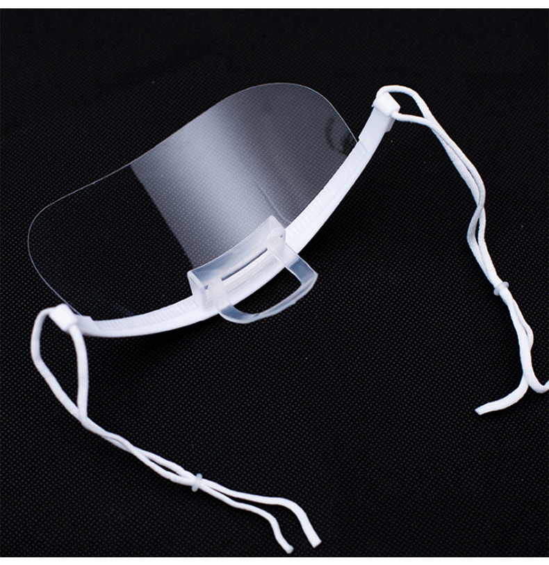 口罩定制厨师服务员防口水飞沫卫生透明塑料口罩餐饮酒店防雾口罩