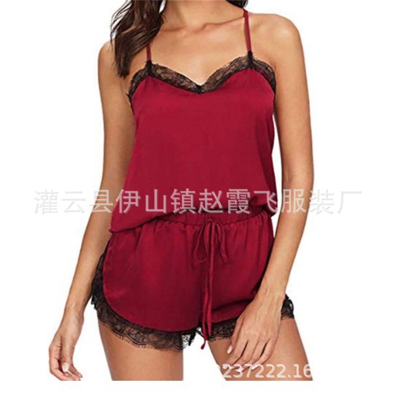 2021 New European and American Amazon Sexy Lingerie Summer Home Pajamas Manufacturer Sexy Lingerie Factory Wholesale