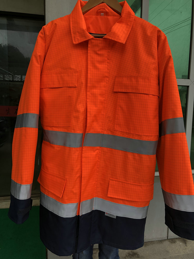 300d导电格牛津布防静电布料 防火阻燃反光 消防服工作服涤纶面料