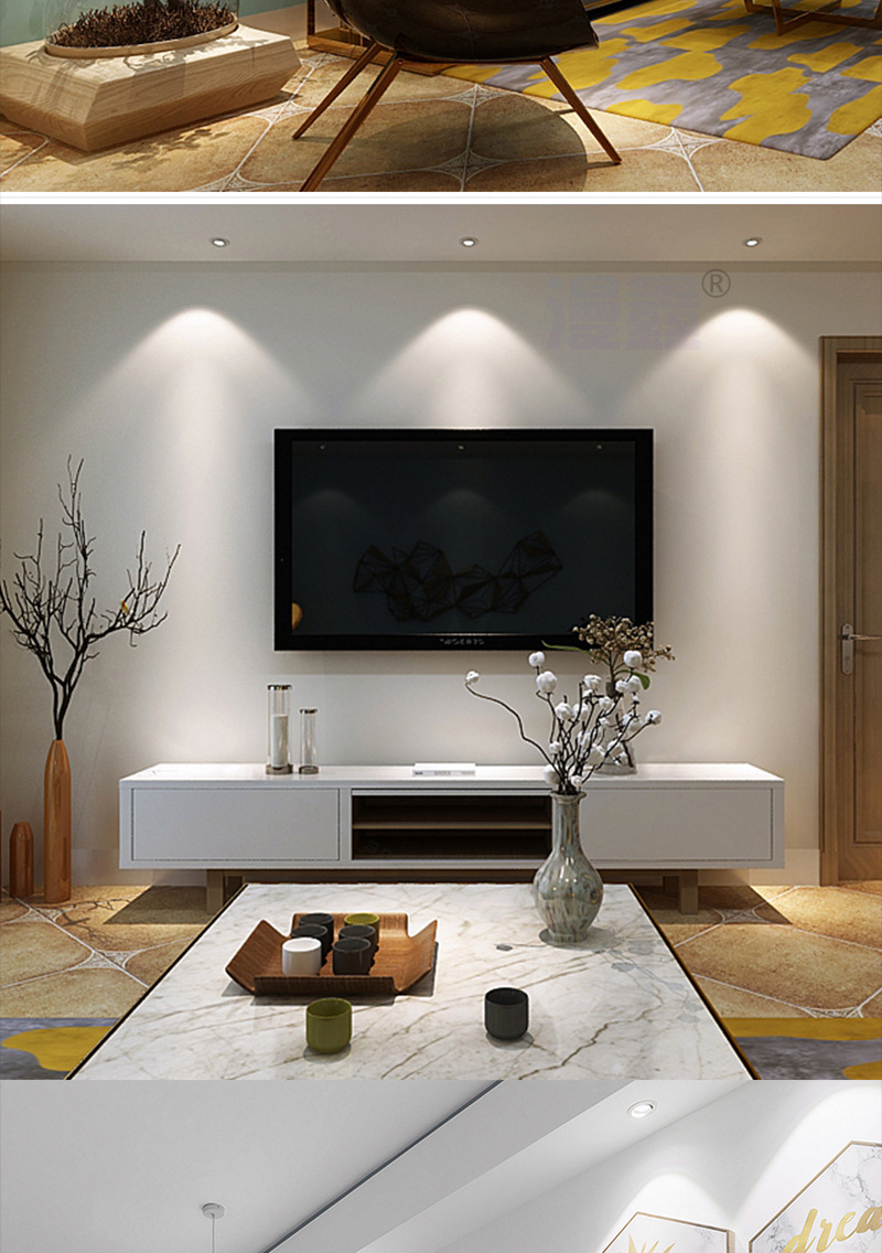 家用射灯led天花灯客厅吊顶嵌入式防眩洗墙灯无主灯设计照明筒灯