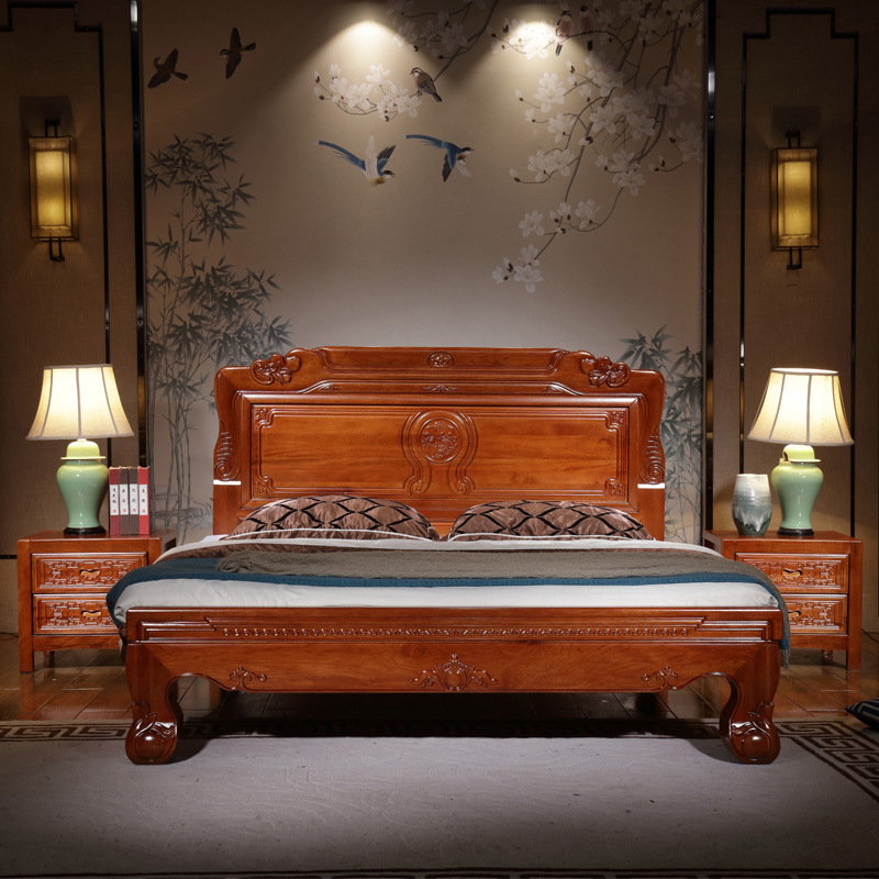 8米 金花梨红木床现代新中式大床1.5m古典双人床主卧家具