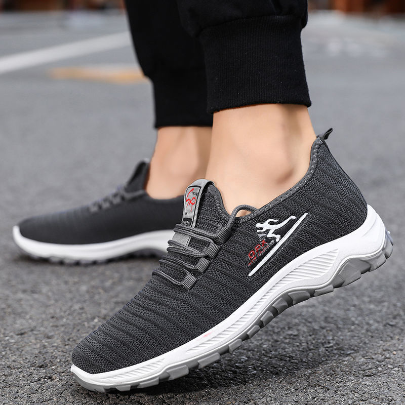 Autumn Breathable Fly Woven Mesh Trendy Shoes Men's Sports Casual and Comfortable Running Youth Men's Shoes Men's Shoes