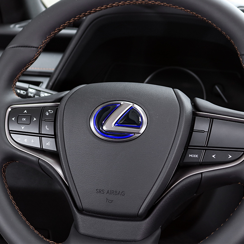 雷克萨斯方向盘标贴nx rx es ux ls is ct改装碳纤维蓝标内饰车贴
