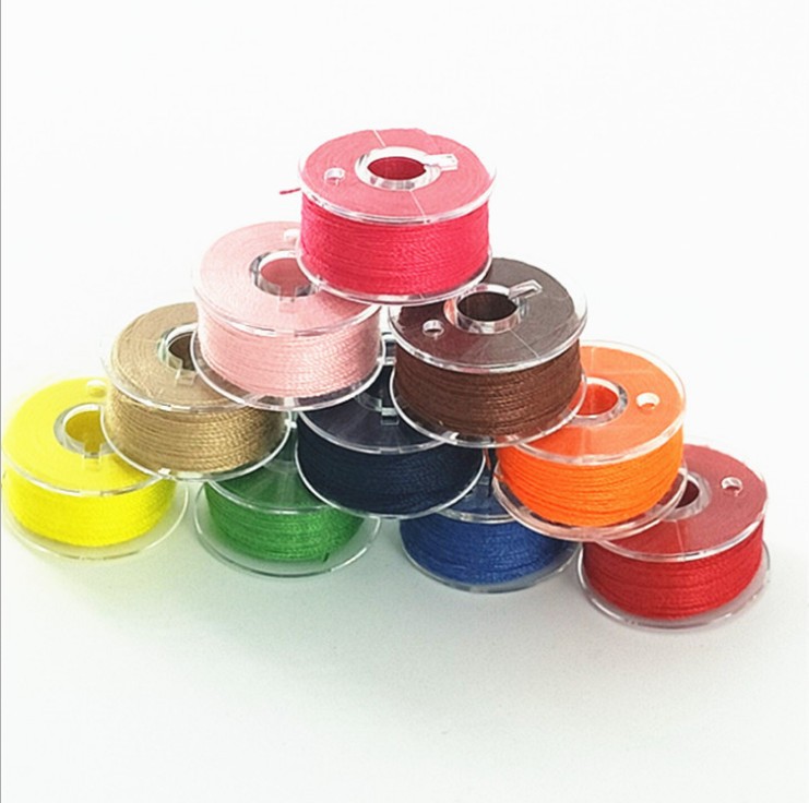 Universal Size 20 Color Thread Plastic Cop Latch Color Bottom Line Sewing Accessories Color Wire Sewing Machine Bottom Line Can Be Customized