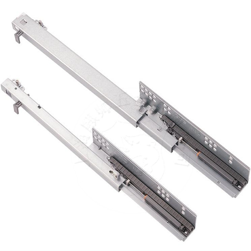 东泰dtc三节全拉两节半拉托底阻尼轨隐藏式滑轨橱柜抽屉缓冲导轨