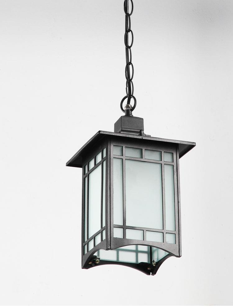 现代中式户外防水庭院走廊别墅玻璃吊灯景观凉亭新中式室外吊灯