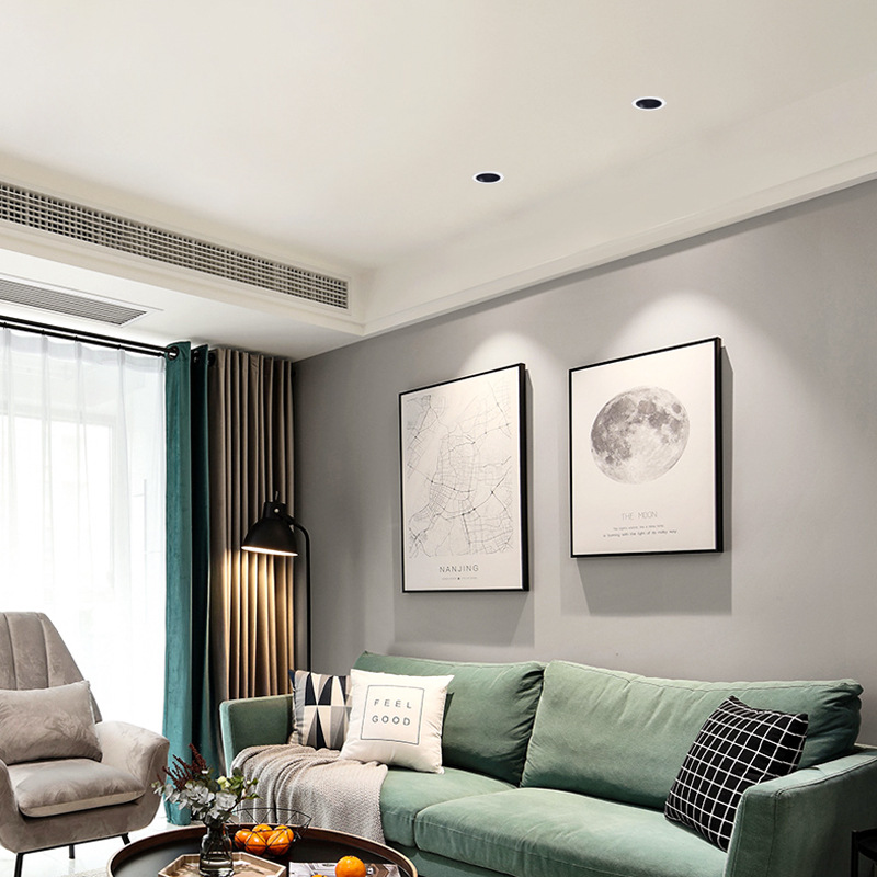 直销led筒灯高端防眩cob客厅酒店工程筒灯 铝材嵌入式调角度射灯