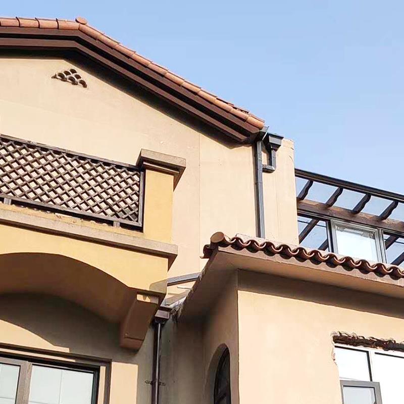 天沟 别墅水槽不锈钢彩铝屋顶檐沟雨水槽别墅房区落水系统可定制