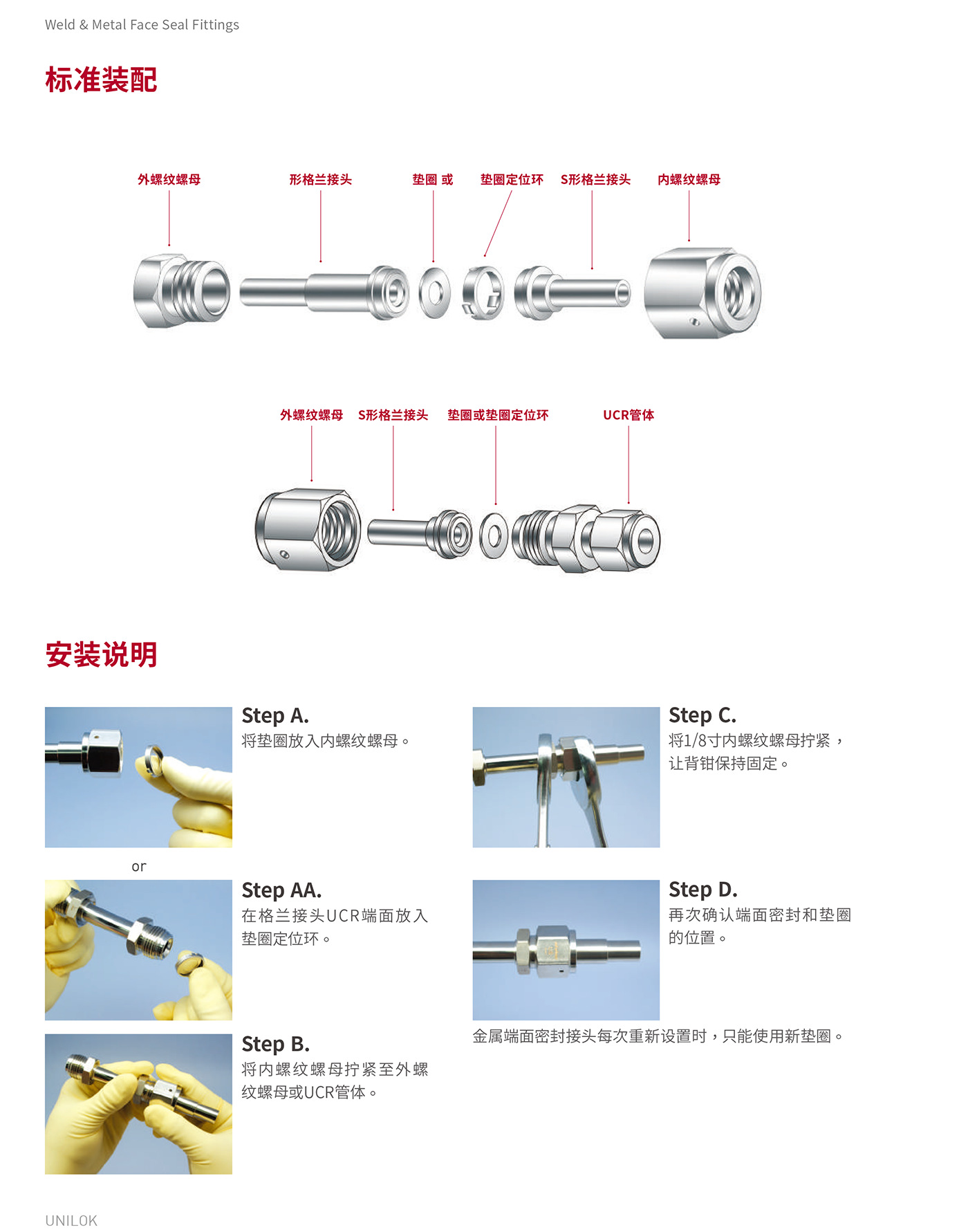 韩国unilok vcr 堵头vcr cap vcr plug vcr接头