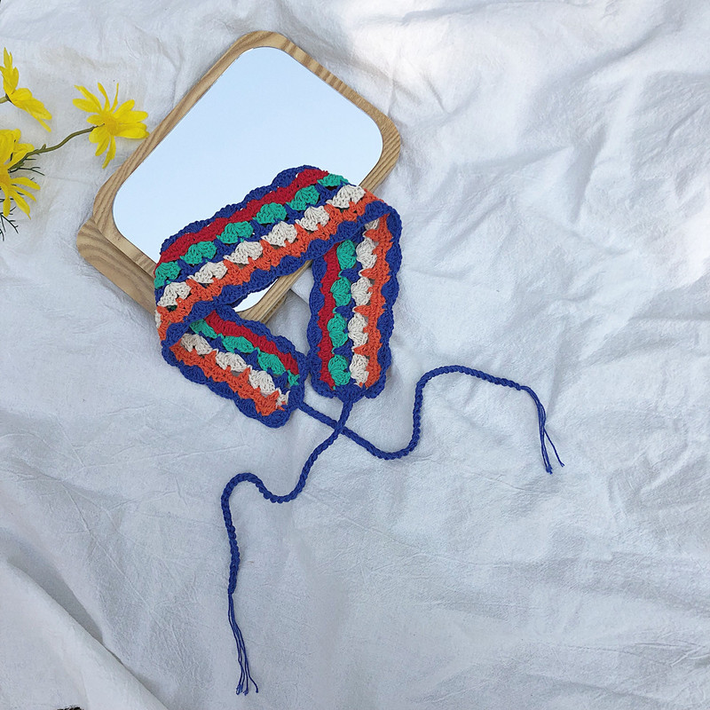 少女针织棉线手工编织发带百搭甜美镂空发箍超仙压发发卡宽边头带