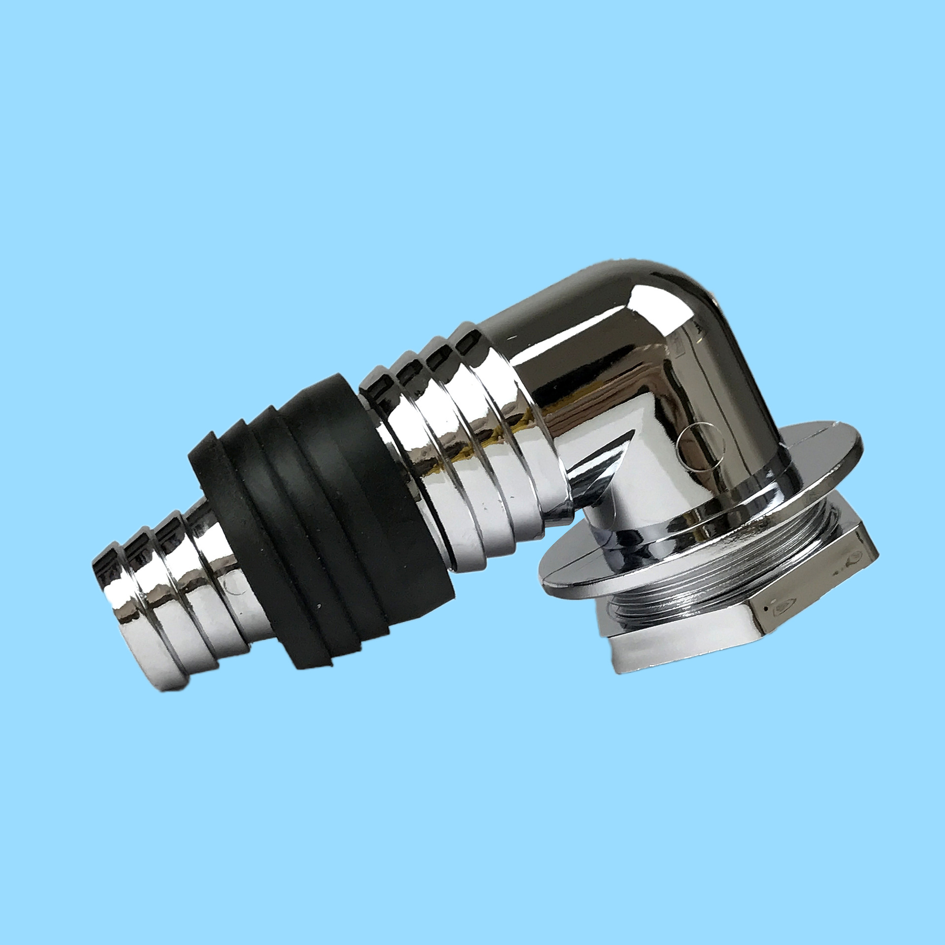 地漏电镀小弯管 两用地漏接头 弯管电镀弯头地漏盖接 排水管接头