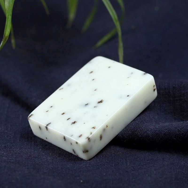 温润斋天然和田玉桂花糕料玉石平安无事牌子挂件送证书玉平安牌