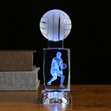 生日礼物男新奇水晶球摆件3d内雕篮球情人节礼物新款创意礼品