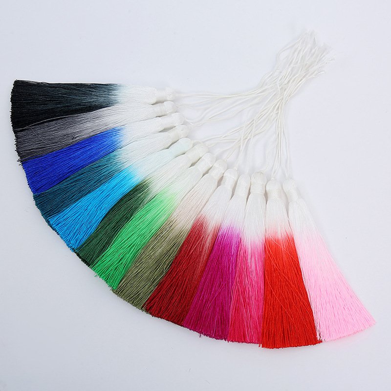 nylon gradient tassel tassel tassel diy crystal epoxy antique fan bookmark pendant jade pendant accessories