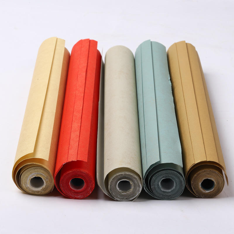 蜡染鎏金笺加厚宣纸小楷行书四尺对开半生半熟宣纸国展参赛宣纸