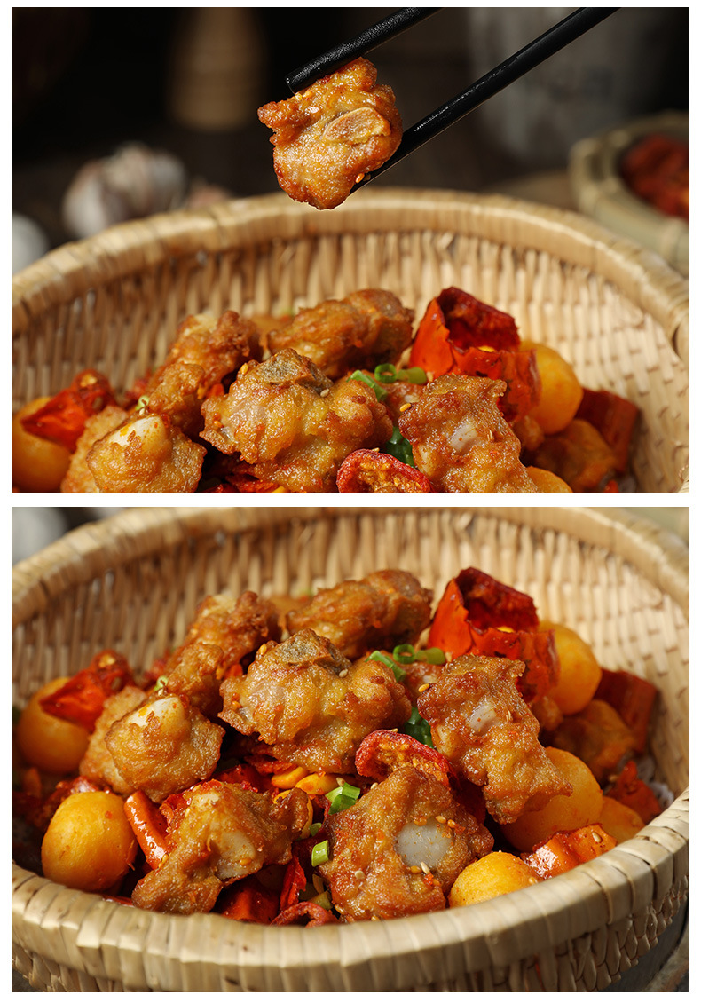 蒜香小排 过年酒店餐饮年夜饭半成品菜 排骨油炸红烧猪排腌制肋排