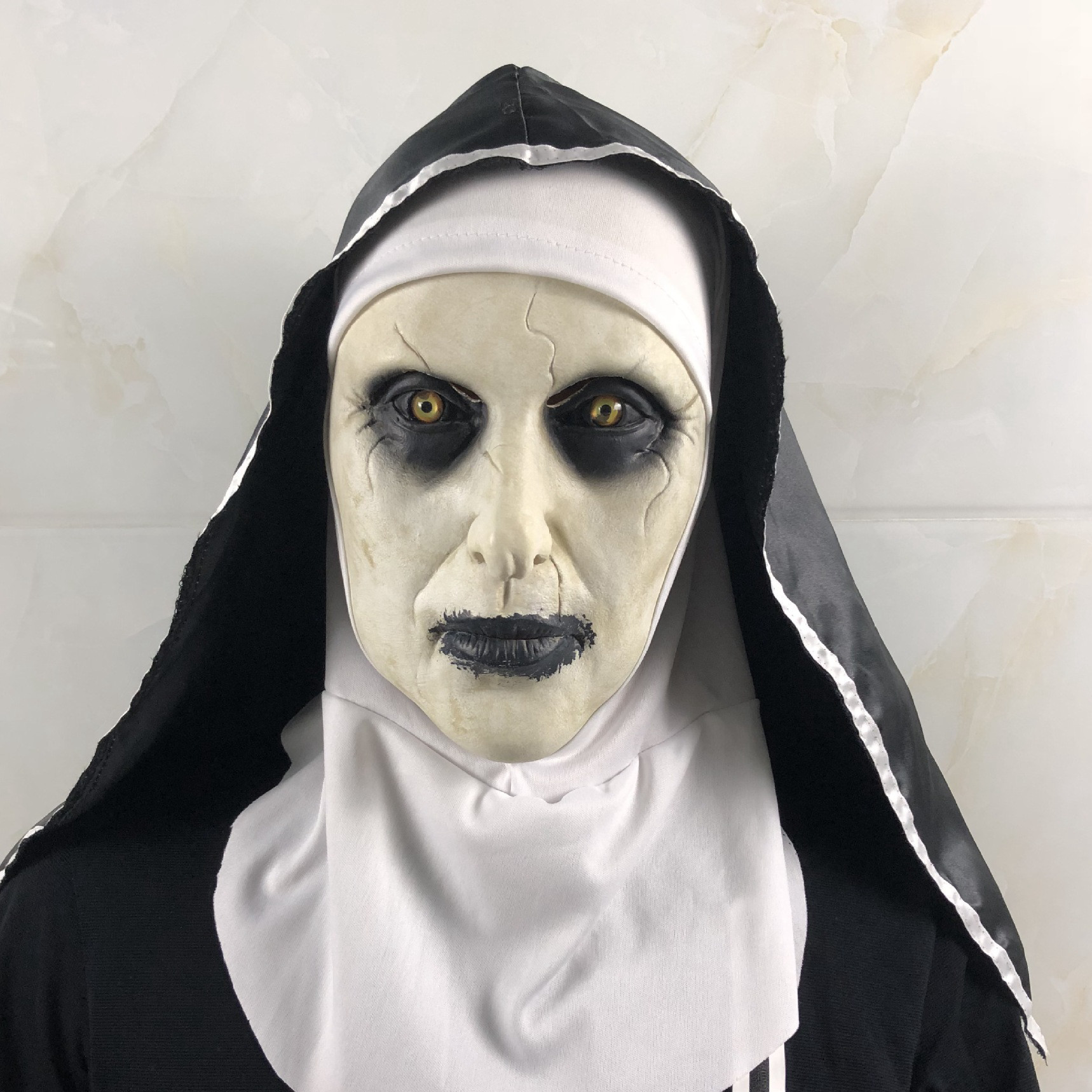万圣节女巫鬼修女面具恐怖电影周边招魂安娜恐怖cos服角色扮演