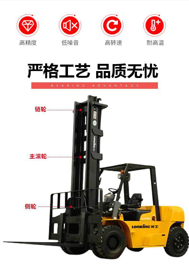 叉车门架滚轮轴承 链轮轴承 侧滚轮轴承 980811nt 定做非标尺寸