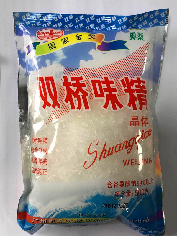 广州双桥味精体500g/包粗针谷氨纳99%增鲜 整箱批发更优惠包 邮