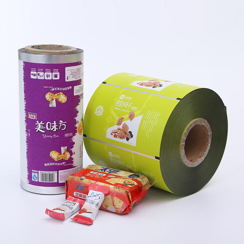 定做蛋糕烘焙食品卷膜饼干休闲零食复合卷膜自动包装机塑料封口膜