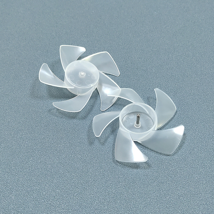 桌面无刷小扇叶塑料风扇叶80mm3寸5小风叶半透明磨砂小风扇