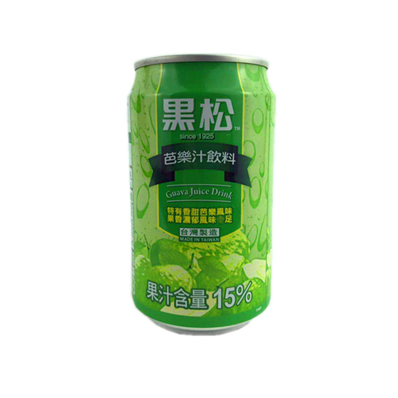 夏季饮料 进口 台湾黑松红芭乐汁番石榴巴乐爽320ml 24罐一箱