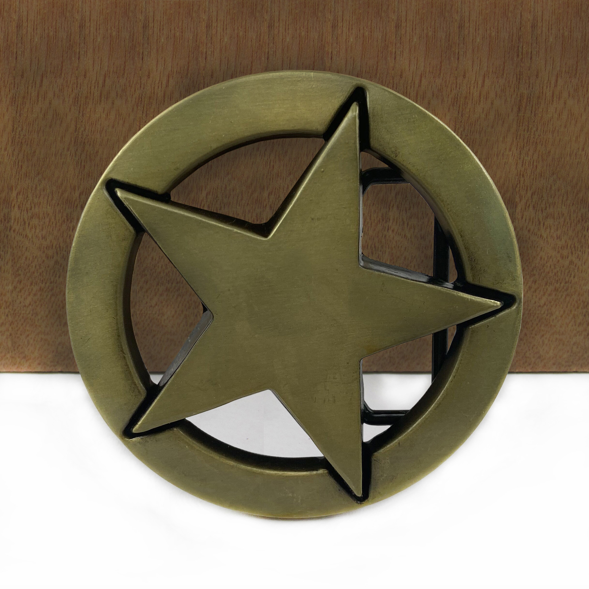 bullzine 锌合金五角星皮带扣03335-1 休闲时尚西部牛仔腰带扣