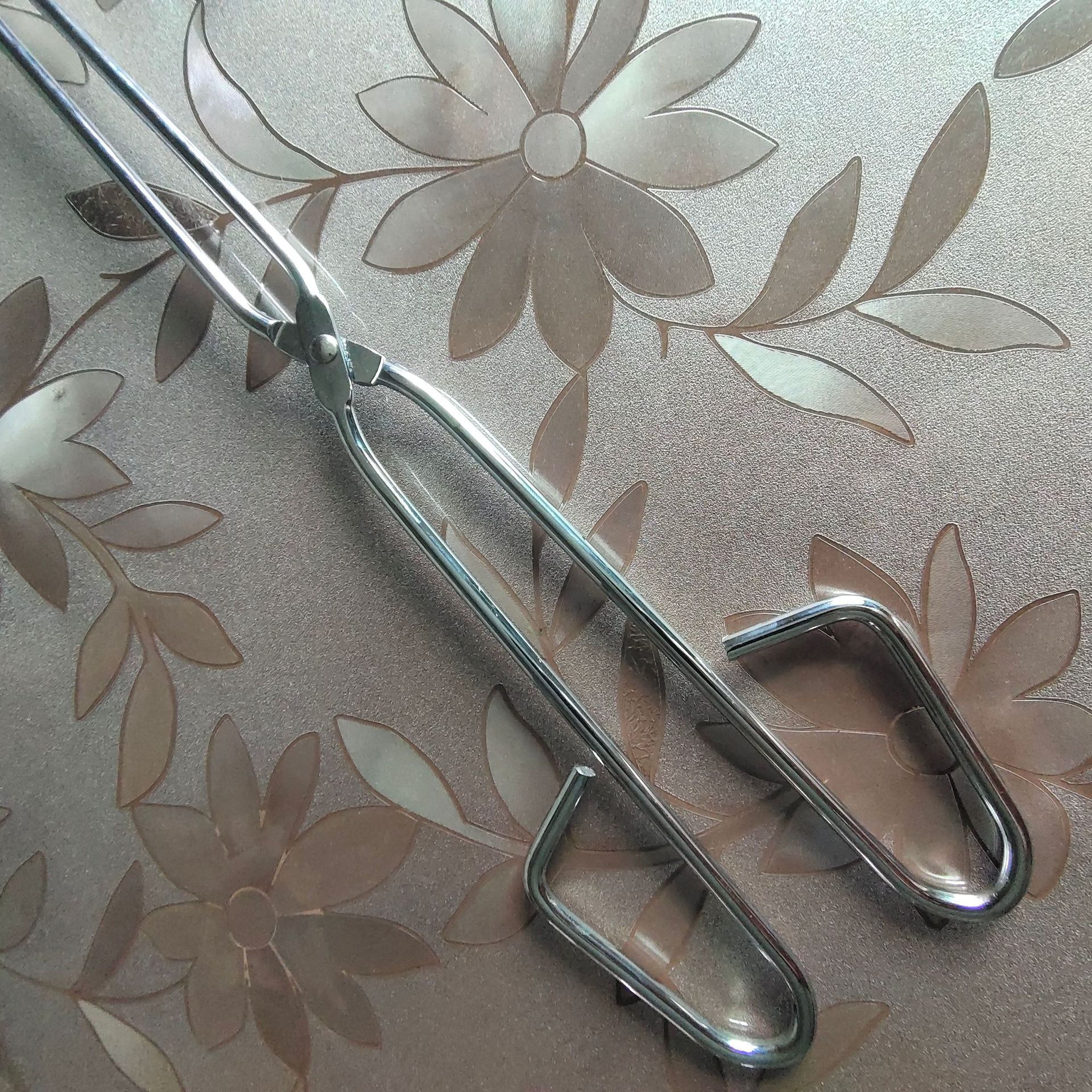 55cm大号加长食品夹多功能厨房取物夹银色烧烤夹炭夹烧烤工具