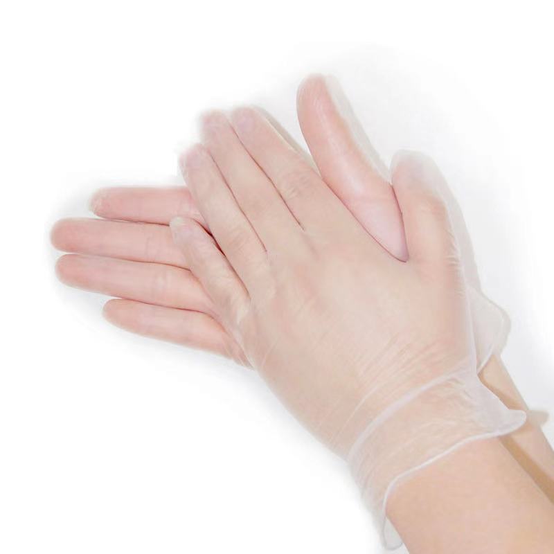 a级一次性pvc手套9寸vinyl手套 一次性无粉透明手套 可出口