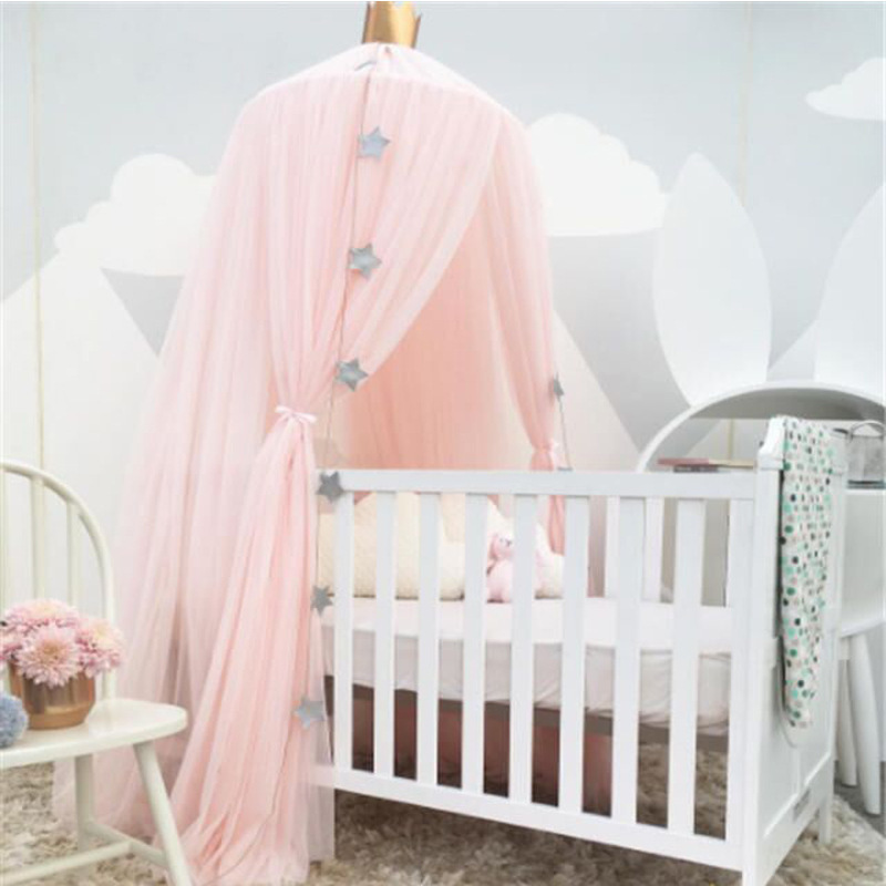 INS Nordic Princess Crown Dome Tent Mosquito Net Bed Curtain 7-Layer Mesh Tent Children's Room Decoration