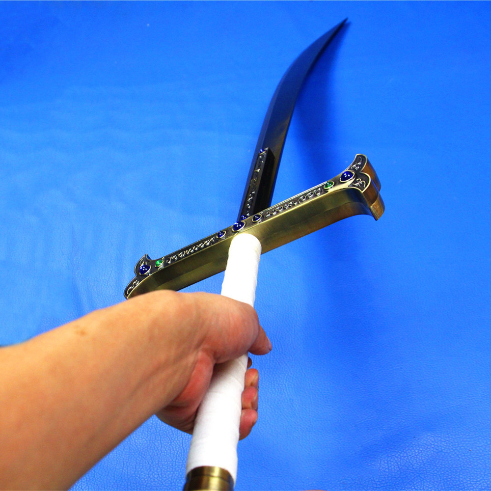 动漫周边海贼王米霍克鹰眼夜黑刀osplay武器道具大刀木制未开刃