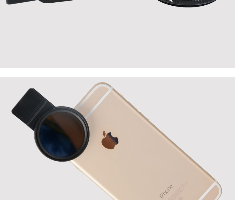 手机减光镜37mm可调中灰密度镜2-400外置镜头 手机镜头各手机通用