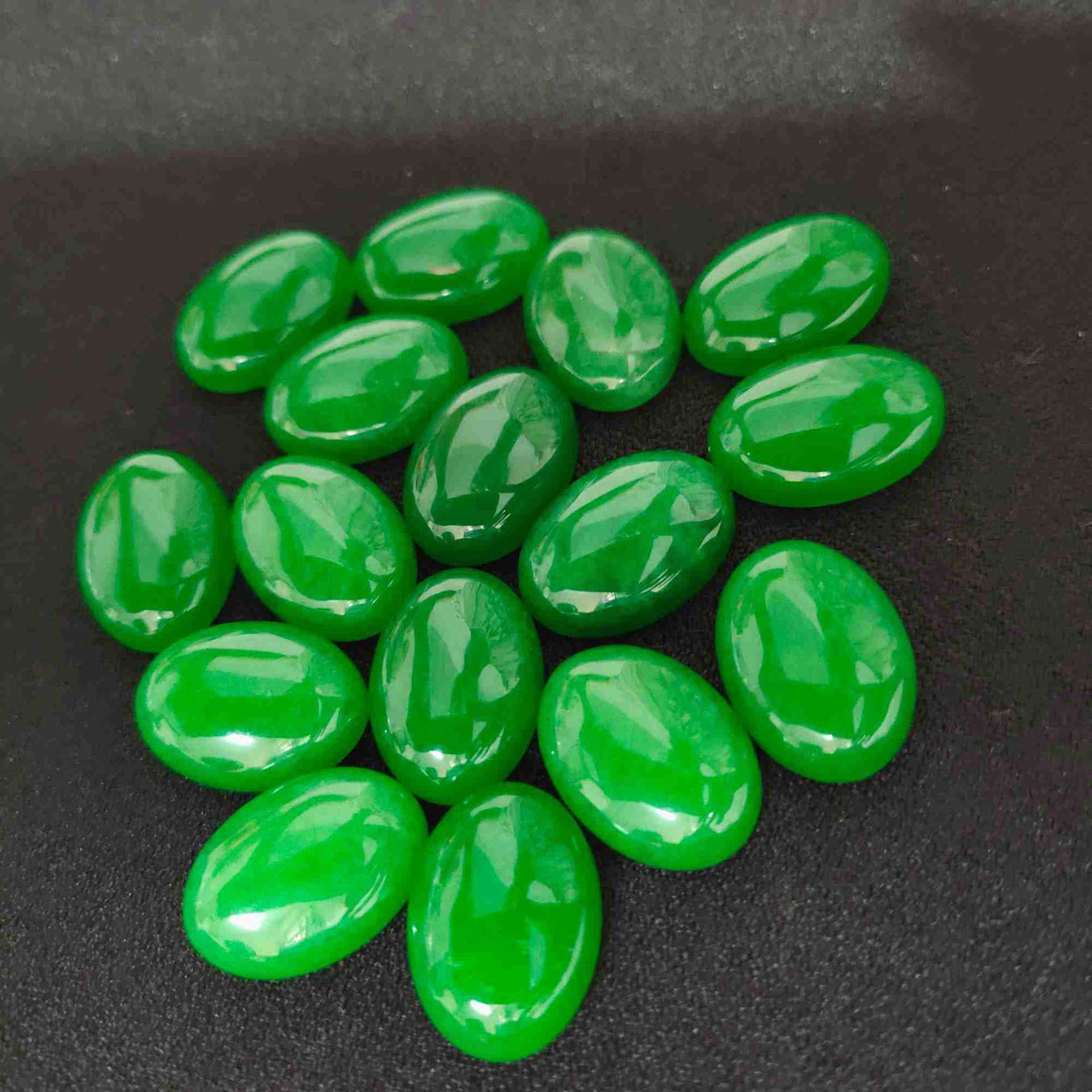 超雅宝石专业生产加工天然绿玉随玛玉绿玛戒面耳环吊咀裸石