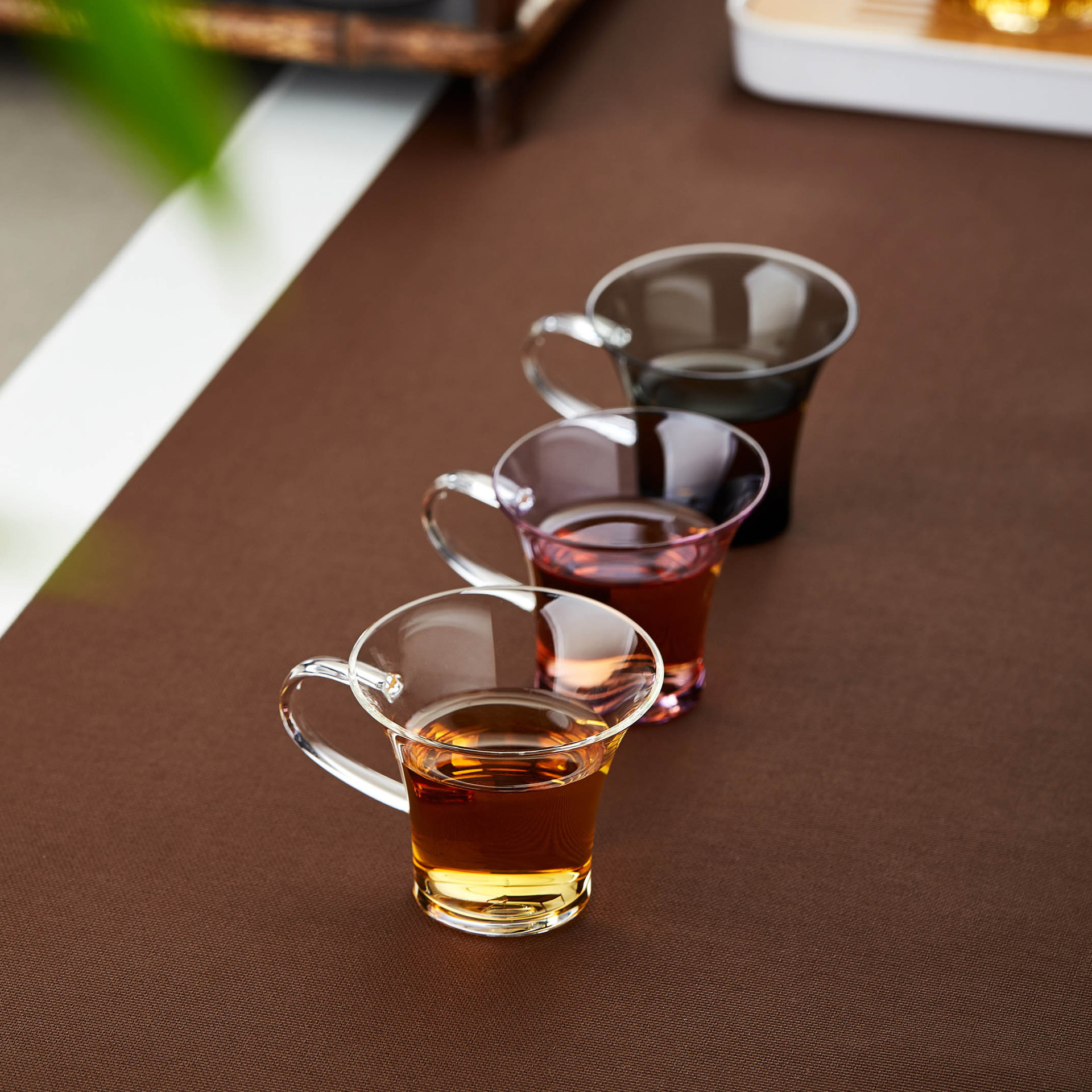 煮茶杯办公室迷你茶杯60ml耐热圆形玻璃茶具功夫品茗杯新羽手工