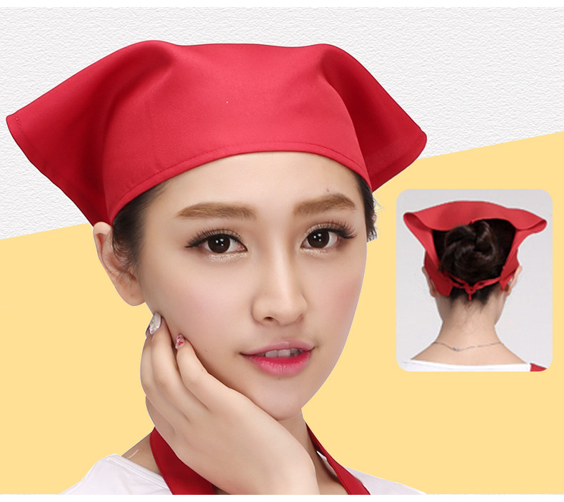 批发供应服务员头巾定做三角巾餐饮饭店火锅店农家乐服务生包头巾