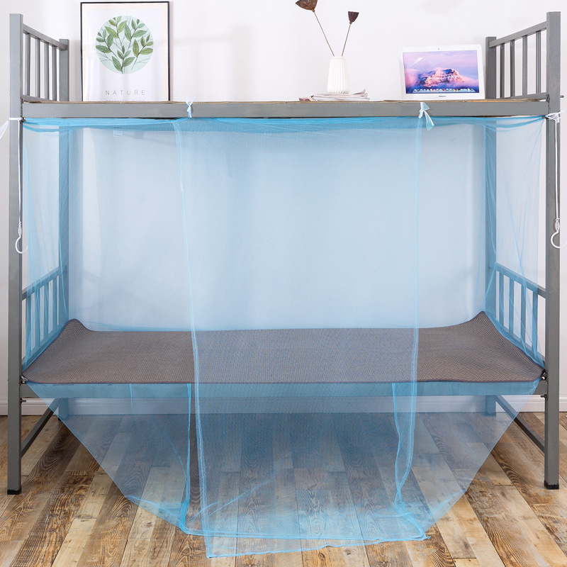 Dormitory Mosquito Nets Upper and Lower Bunk Bed Student Mosquito Net Simple Installation-Free Single Door Square Top Mosquito Net Factory Wholesale