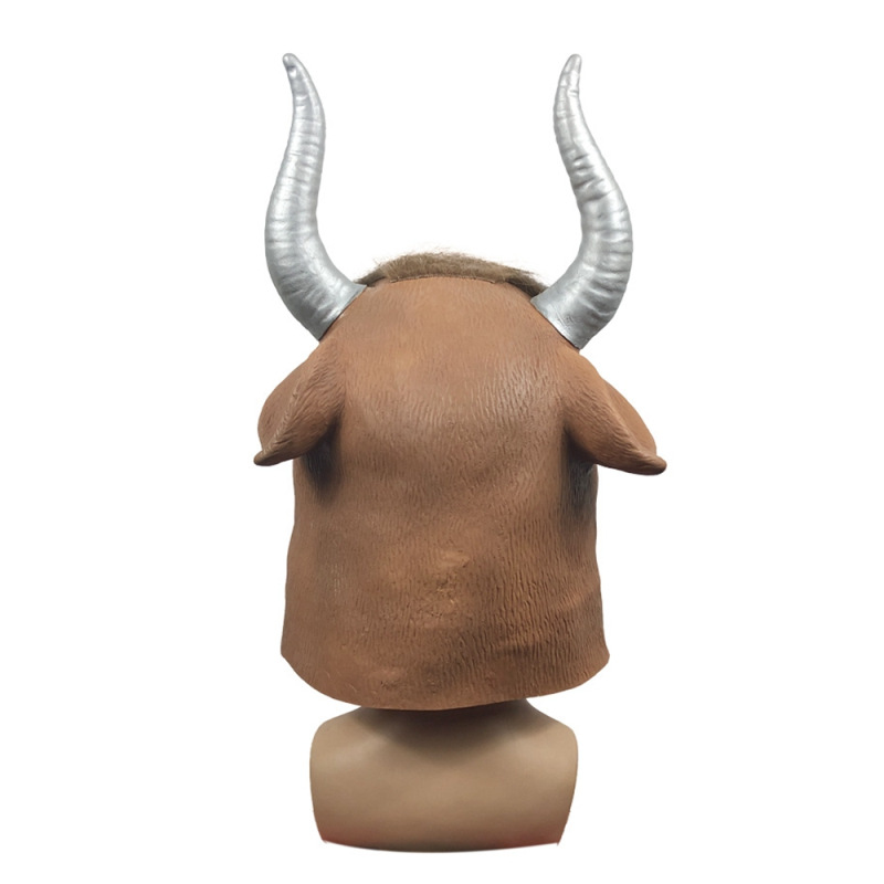搞笑牛魔王动物头套面具化妆舞会可爱乳胶头饰万圣节派对表演道具