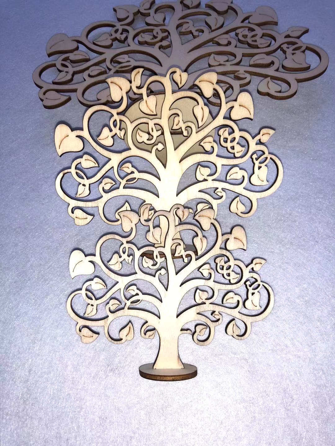 木制创意激光雕刻生命树摆件木制饰品挂件装饰工艺品