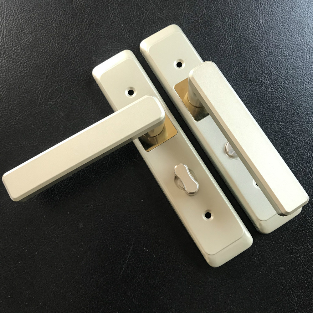 卫生间卫浴门锁铝合金平开门执手锁玻璃移门锁移门室内手锁卫浴锁