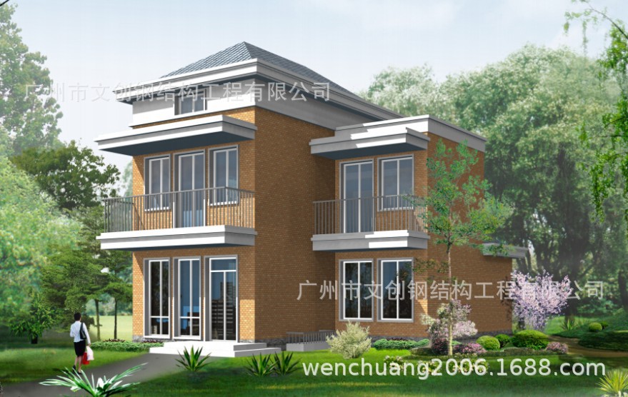 三层轻钢别墅定制厂家 承接钢结构豪宅工程 新型农村