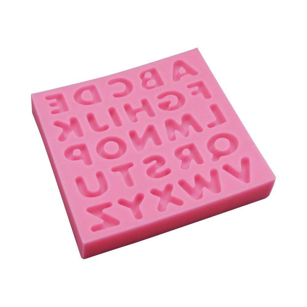 大写26个英文字母字体翻糖硅胶模 diy巧克力装饰生日蛋糕烘焙工具