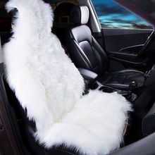冬季保暖通用汽车仿羊毛长毛坐垫仿毛绒带靠背汽车前座座垫座套