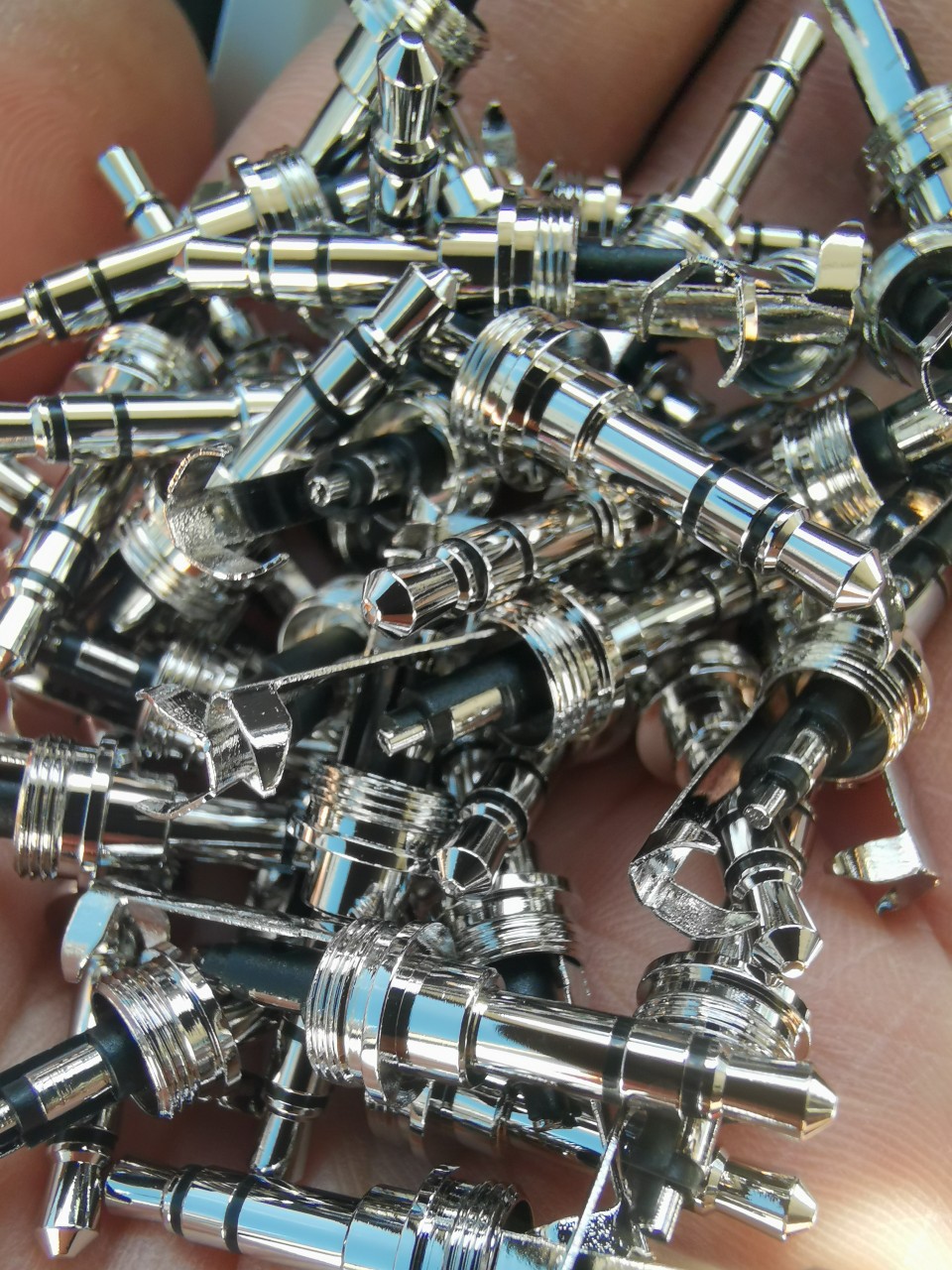 镀铑耳机插头 耳机插针 hifi升级线插头