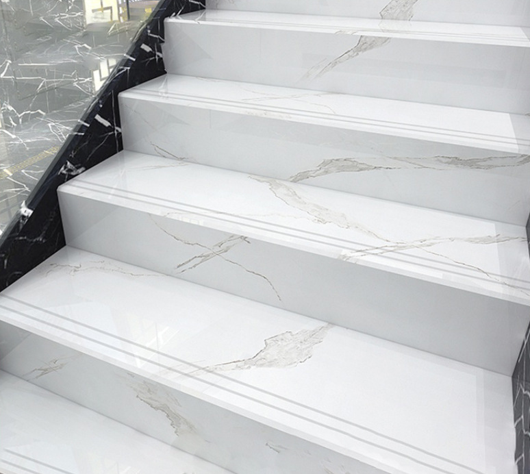 楼梯踏步砖通体大理石瓷砖平台地砖可按尺寸定制新款楼梯砖阶梯
